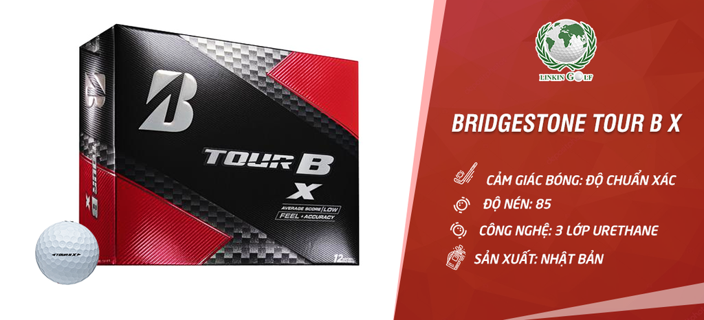 Bóng golf Bridgestone Tour B X