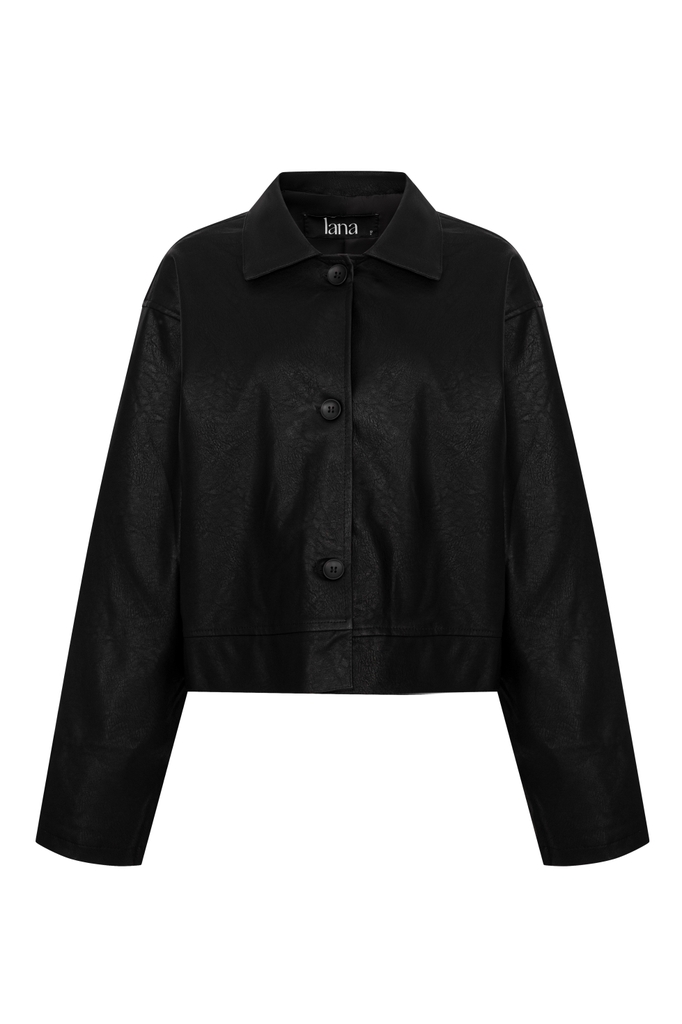 Cannes Leather Crop Jacket