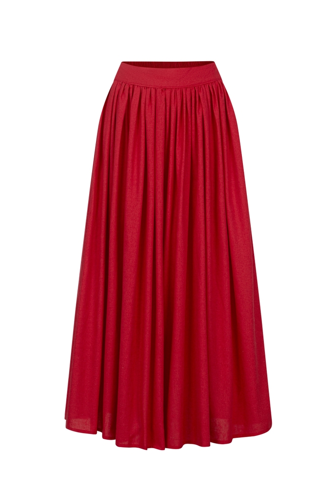 Jacquine Maxi Linen Skirt