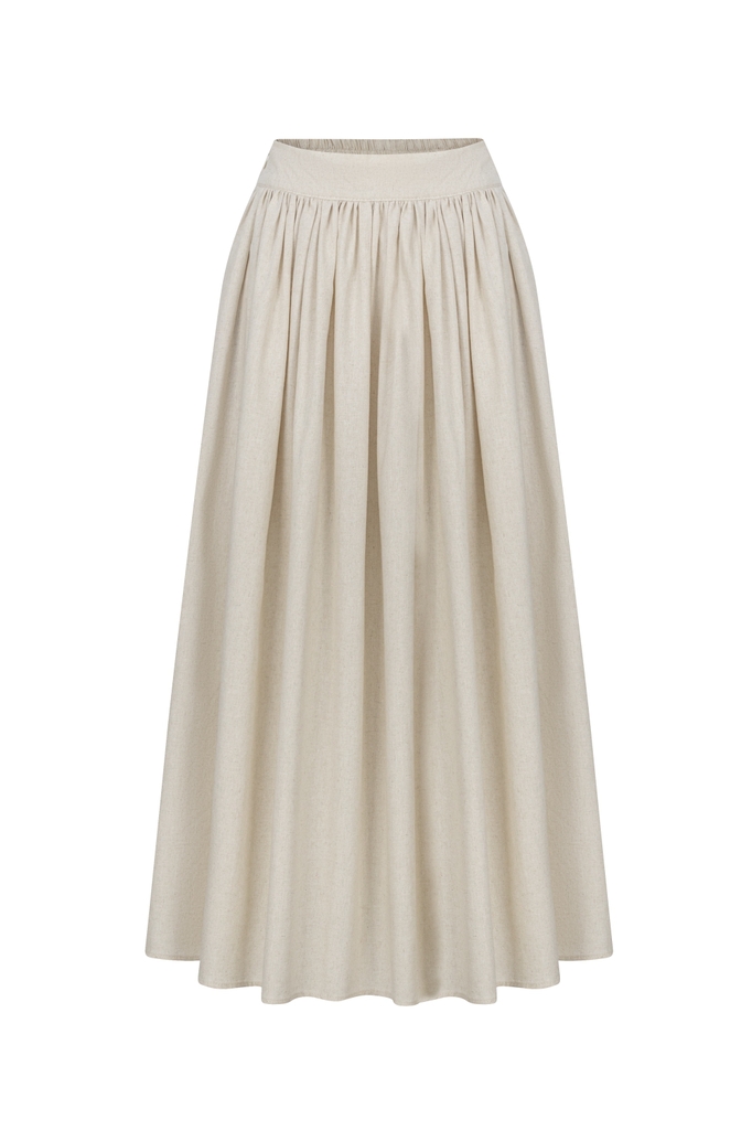 Jacquine Maxi Linen Skirt