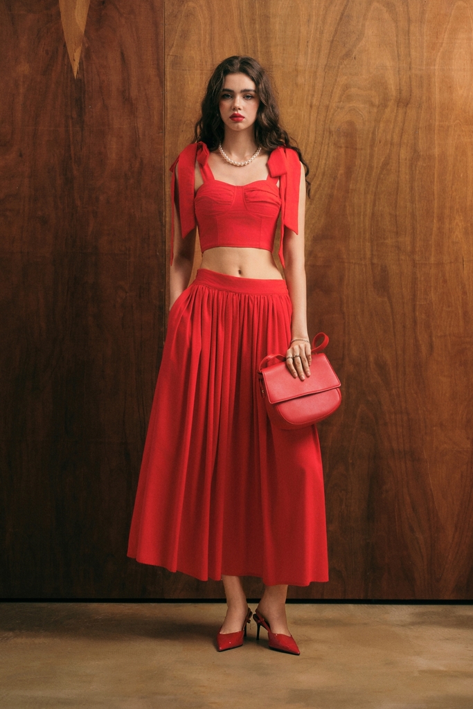 Jacquine Maxi Linen Skirt