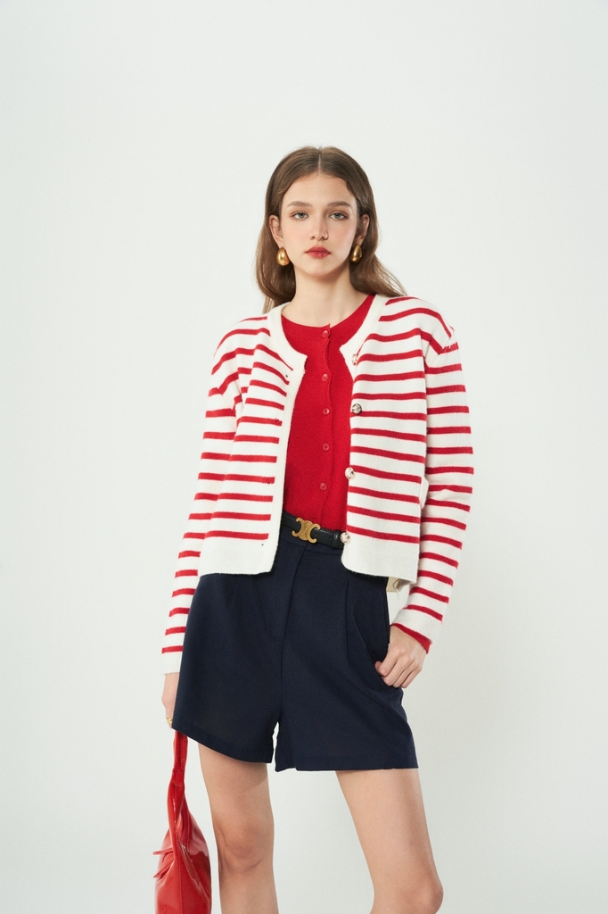 Frances Striped Cardigan