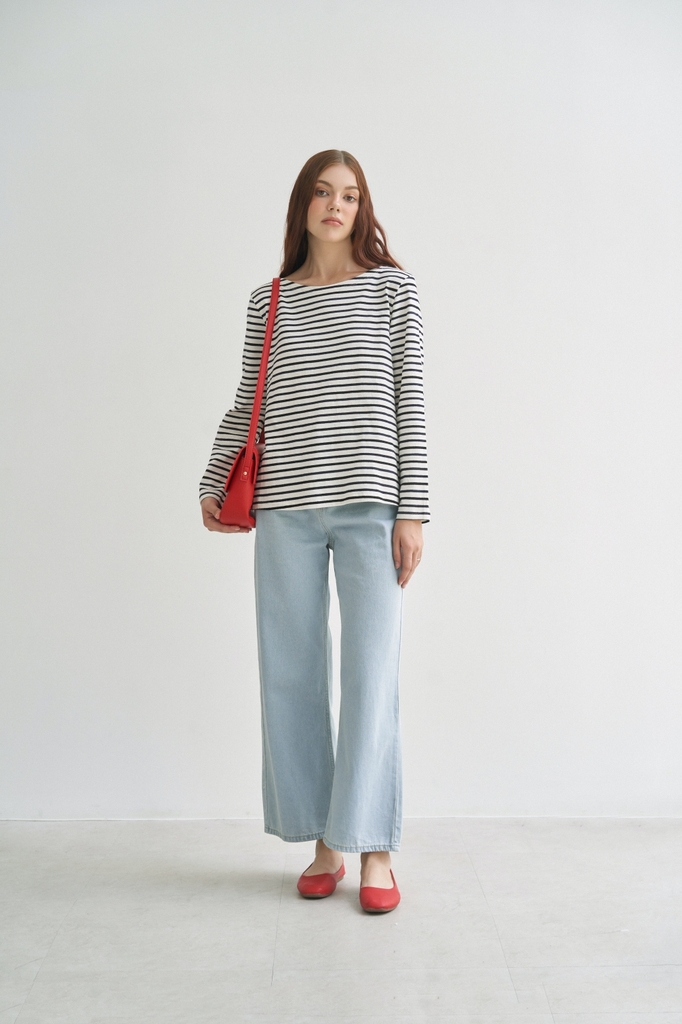 Amandine Striped Long Sleeve Top