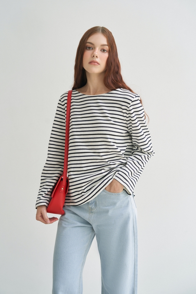 Amandine Striped Long Sleeve Top