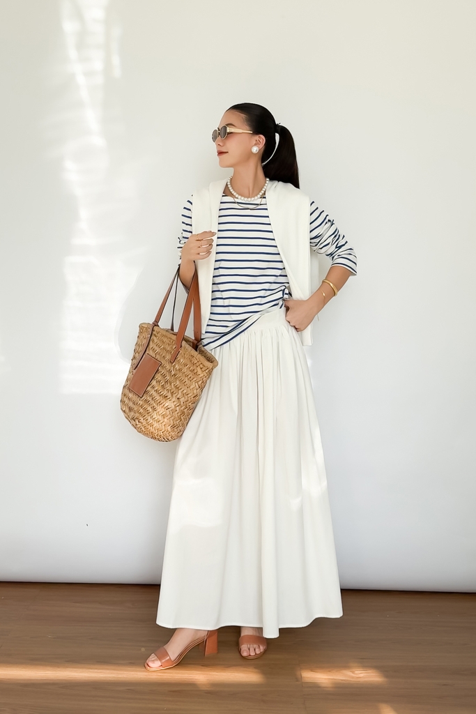Jacquine Maxi Linen Skirt