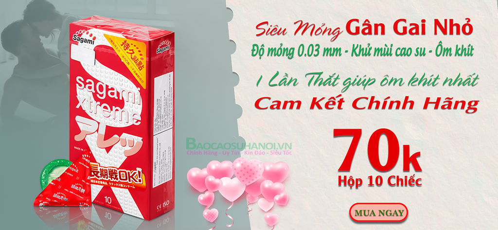 bao-cao-su-sagami-xtreme-feel-long-chính-hãng-màu-đỏ