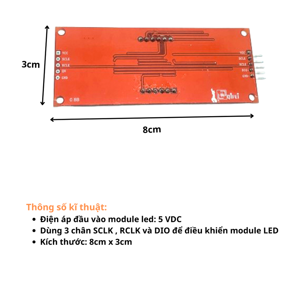 Module LED 7 Thanh 4 Số HC595 0.8 Inch - Linh Kiện 3M | ChợTrờiHN.vn ...