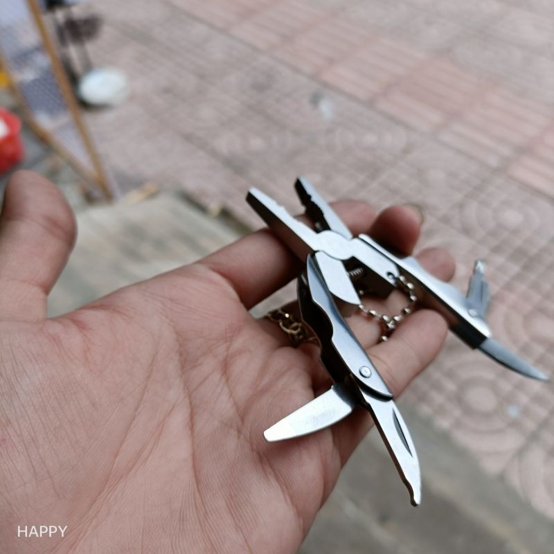 Kềm Mini du lịch đa năng, có thể gấp gọn thành móc khoá - DECOR