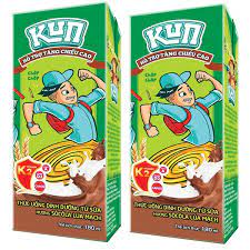 Thùng 48 hộp x 180ml sữa KUN dinh dưỡng hương socola.