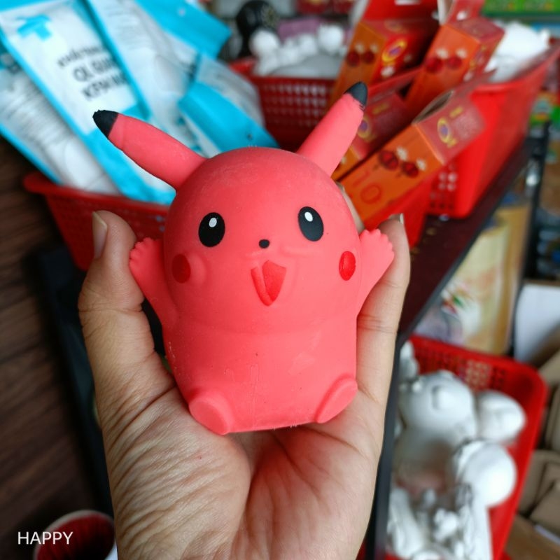 Đồ chơi squishy mochi mềm dẻo hình Pikachu 10cm, giúp giảm stress cho trẻ em và cho người lớn - NC&ĐS