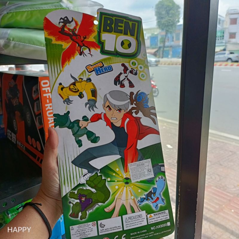 Vỉ đồ chơi Ben 10 + đồng hồ bắn thẻ Ben10