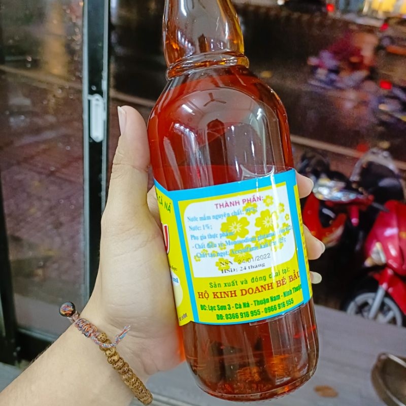 Chai 500ml - Nước mắm nhỉ cá cơm Bé Bầu đặc sản Cà Ná Bình Thuận - NC&ĐS