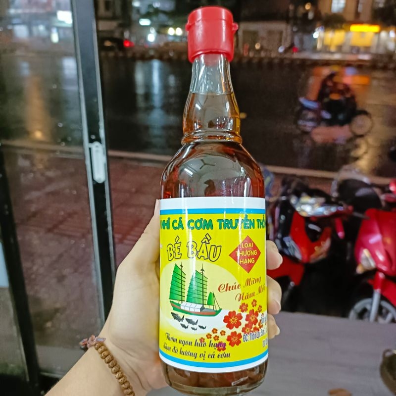 Chai 500ml - Nước mắm nhỉ cá cơm Bé Bầu đặc sản Cà Ná Bình Thuận - NC&ĐS