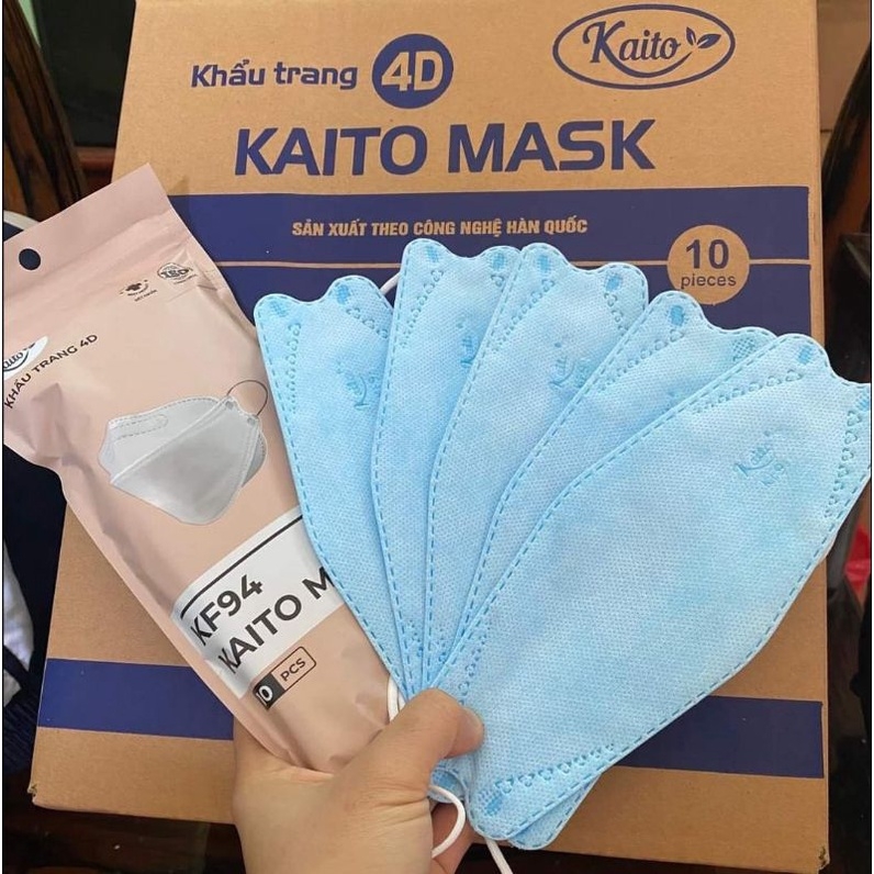 Thùng 300 cái Khẩu trang y tế kháng khuẩn 4D KF94 Kaito Mask - KTYT