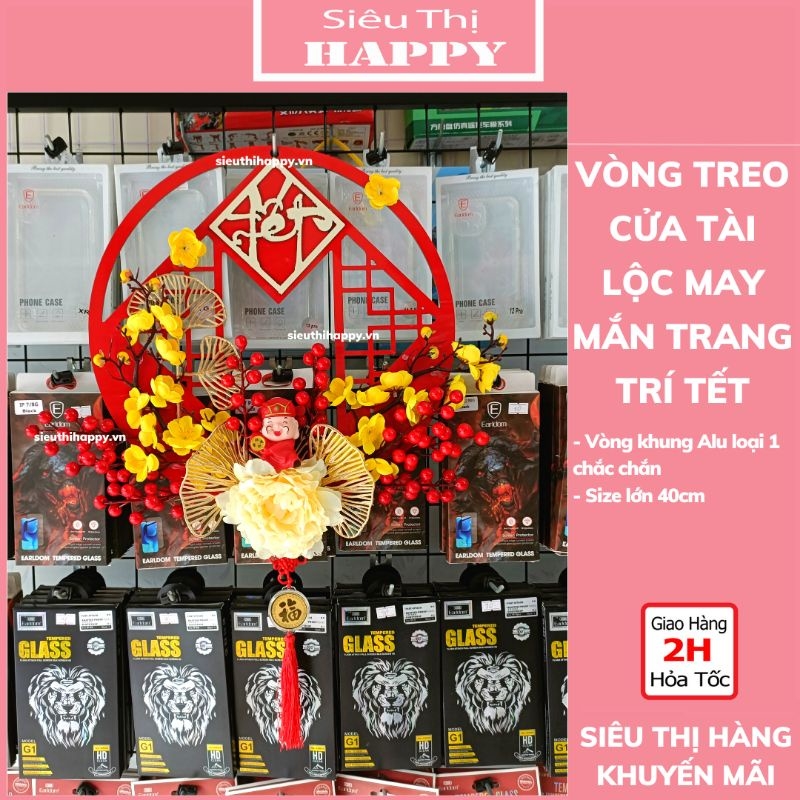 Vòng treo cửa tài lộc may mắn trang trí tết - Hàng loại 1 siêu đẹp - NS&ĐS