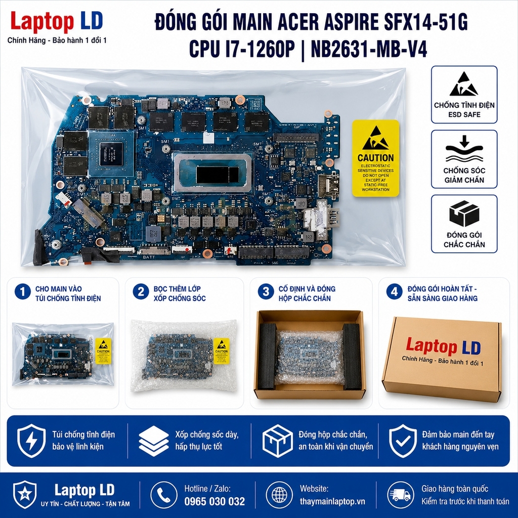 Main Acer Aspire SFX14-51G | CPU i7-1260P | NB2631-MB-V4