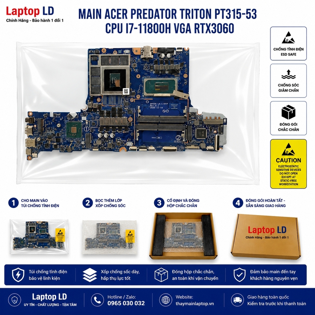 Main Acer Predator Triton PT315-53 | CPU i7-11800H VGA RTX3060