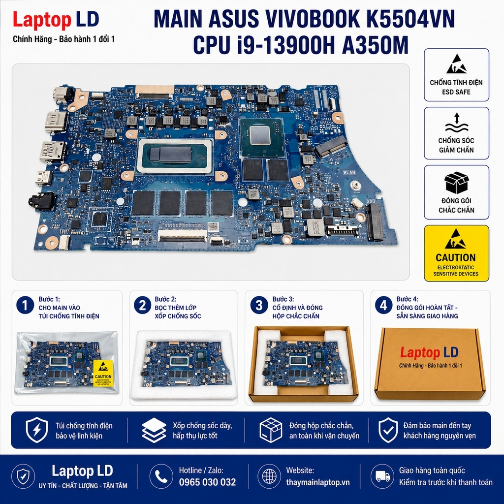Main Asus VivoBook K5504VN | CPU i9-13900H A350M