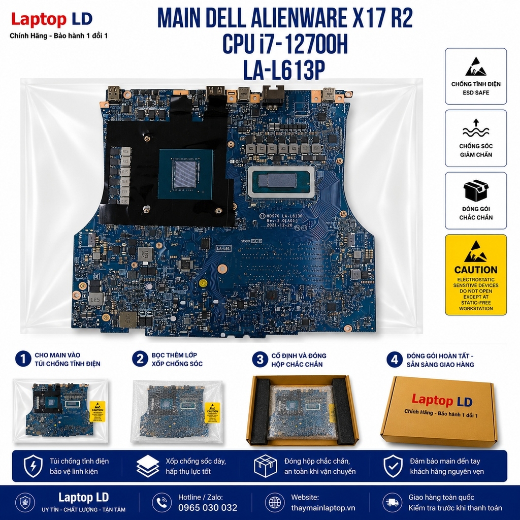 Main Dell Alienware X17 R2 | CPU i7-12700H | LA-L613P