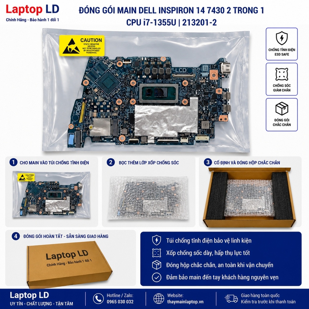 Main Dell Inspiron 14 7430 2 trong 1 | CPU i7-1355U | 213201-2