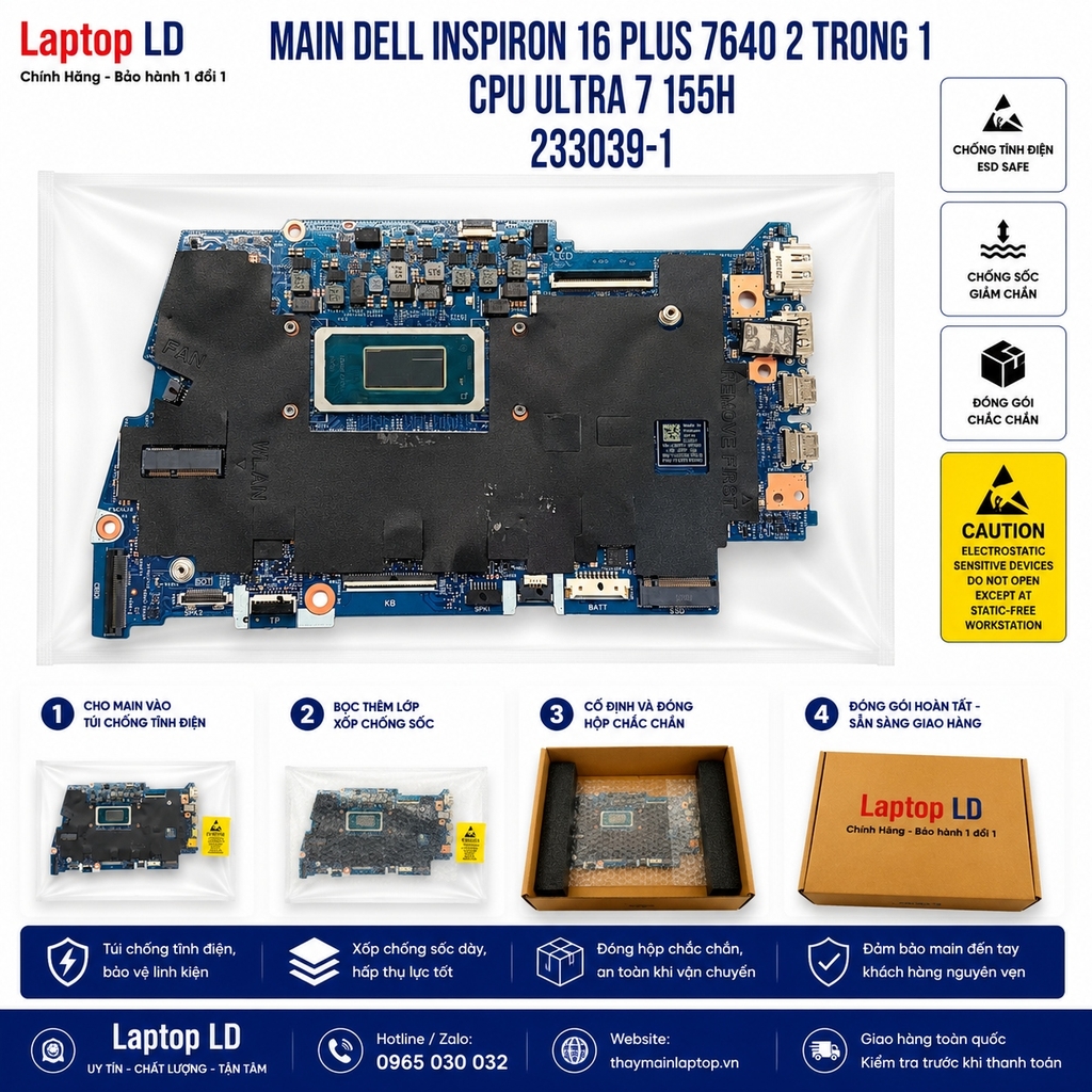 Main Dell Inspiron 16 Plus 7640 2 trong 1 | CPU Ultra 7 155H 233039-1