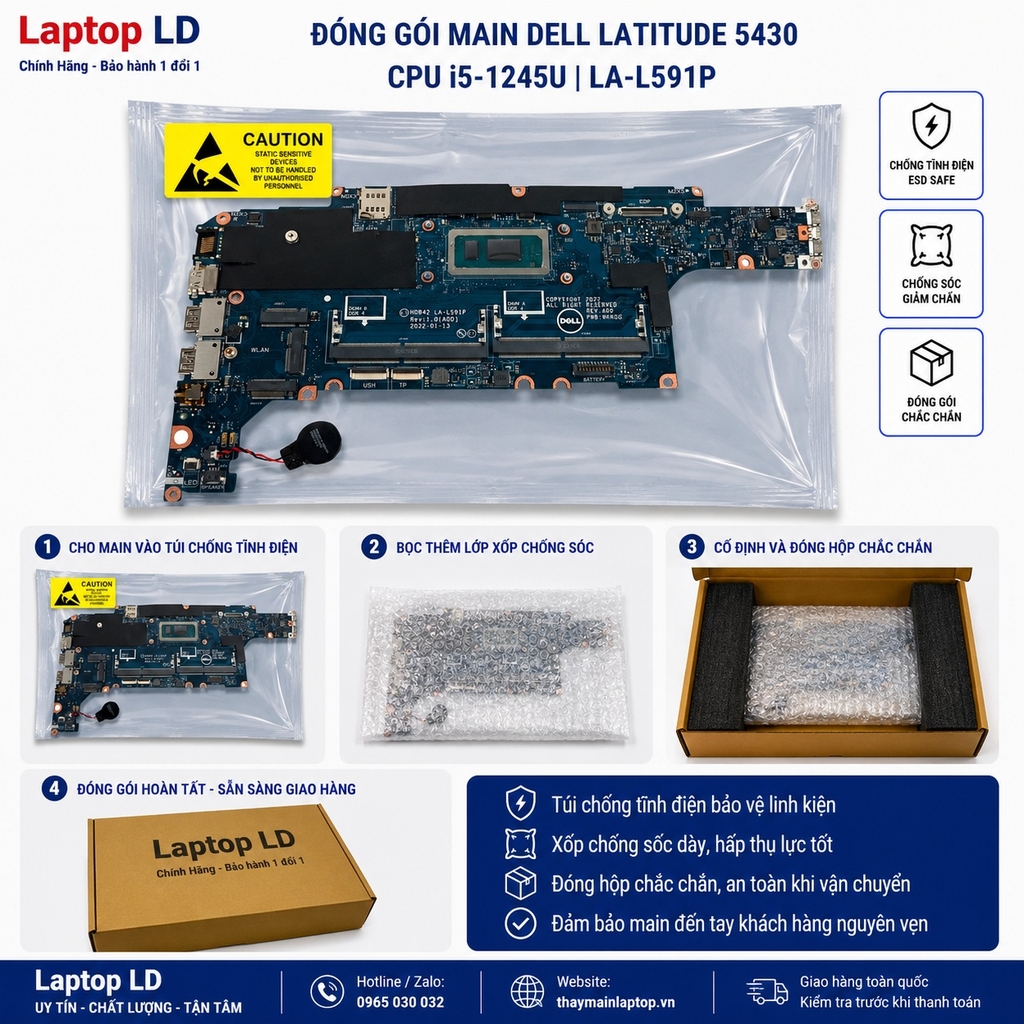 Main Dell Latitude 5430 | CPU i5-1245U | LA-L591P