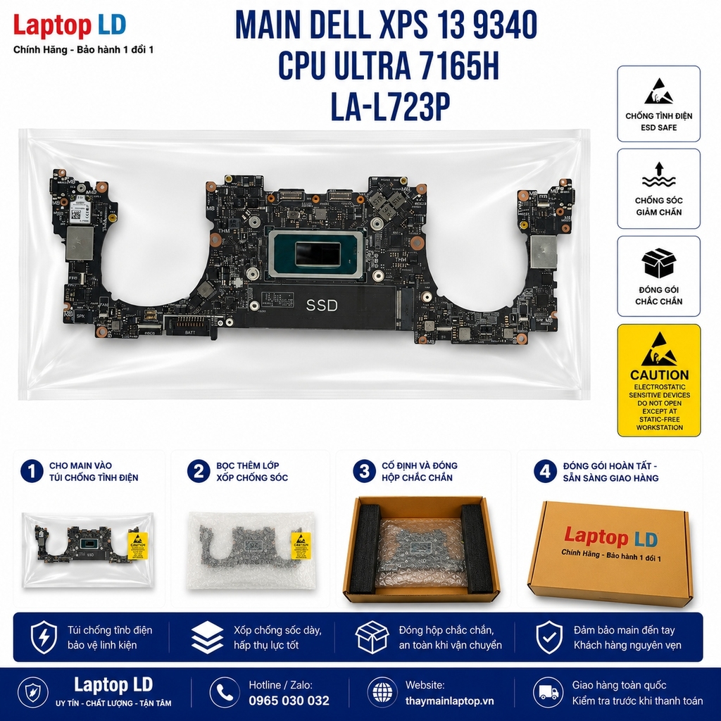 Main Dell XPS 13 9340 | CPU Ultra 7165H | LA-L723P