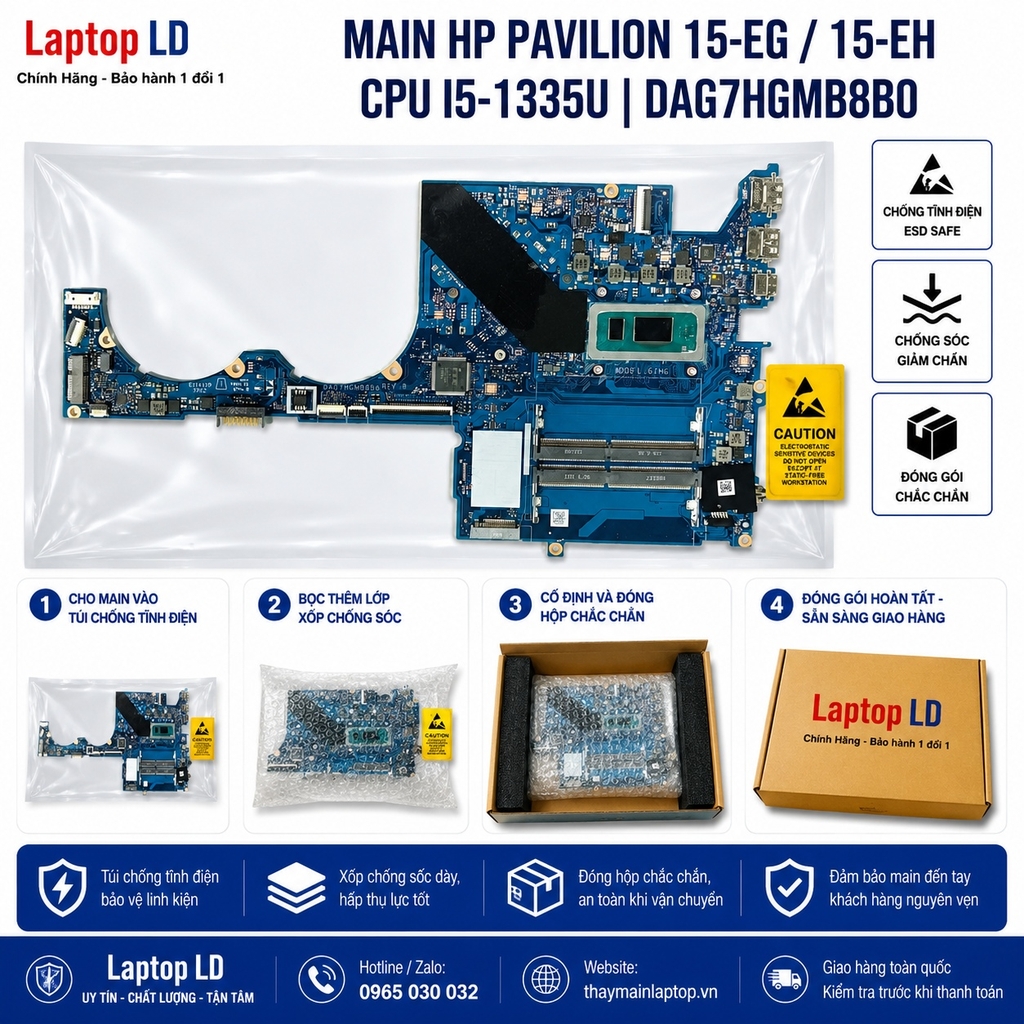 Main HP Pavilion 15-EG / 15-EH | CPU I5-1335U | DAG7HGMB8B0