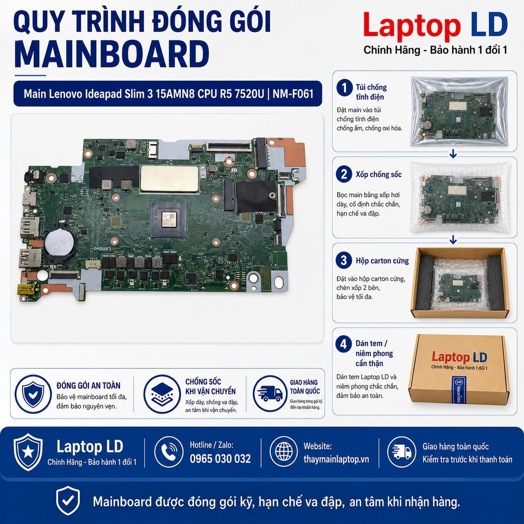 Main Lenovo Ideapad Slim 3 15AMN8 CPU R5 7520U | NM-F061