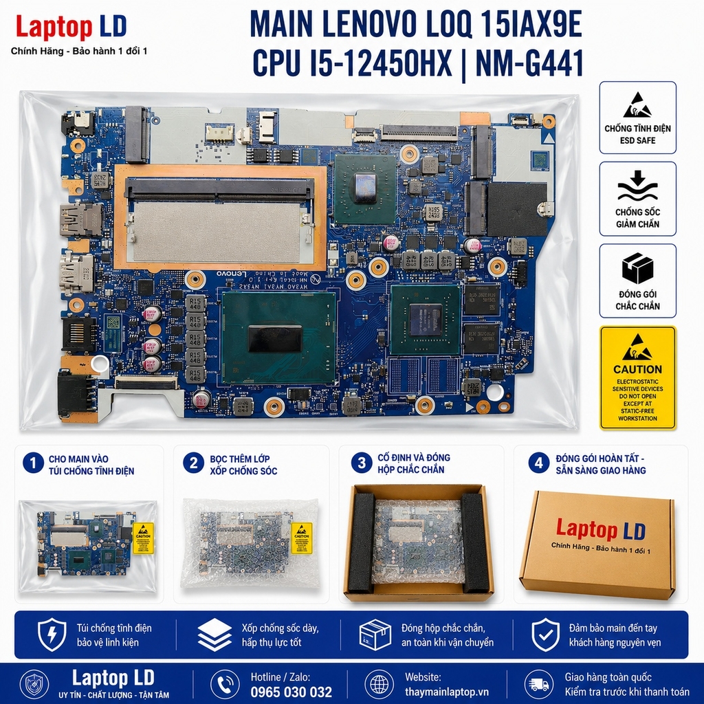 Main Lenovo LOQ 15IAX9E | CPU I5-12450HX | NM-G441