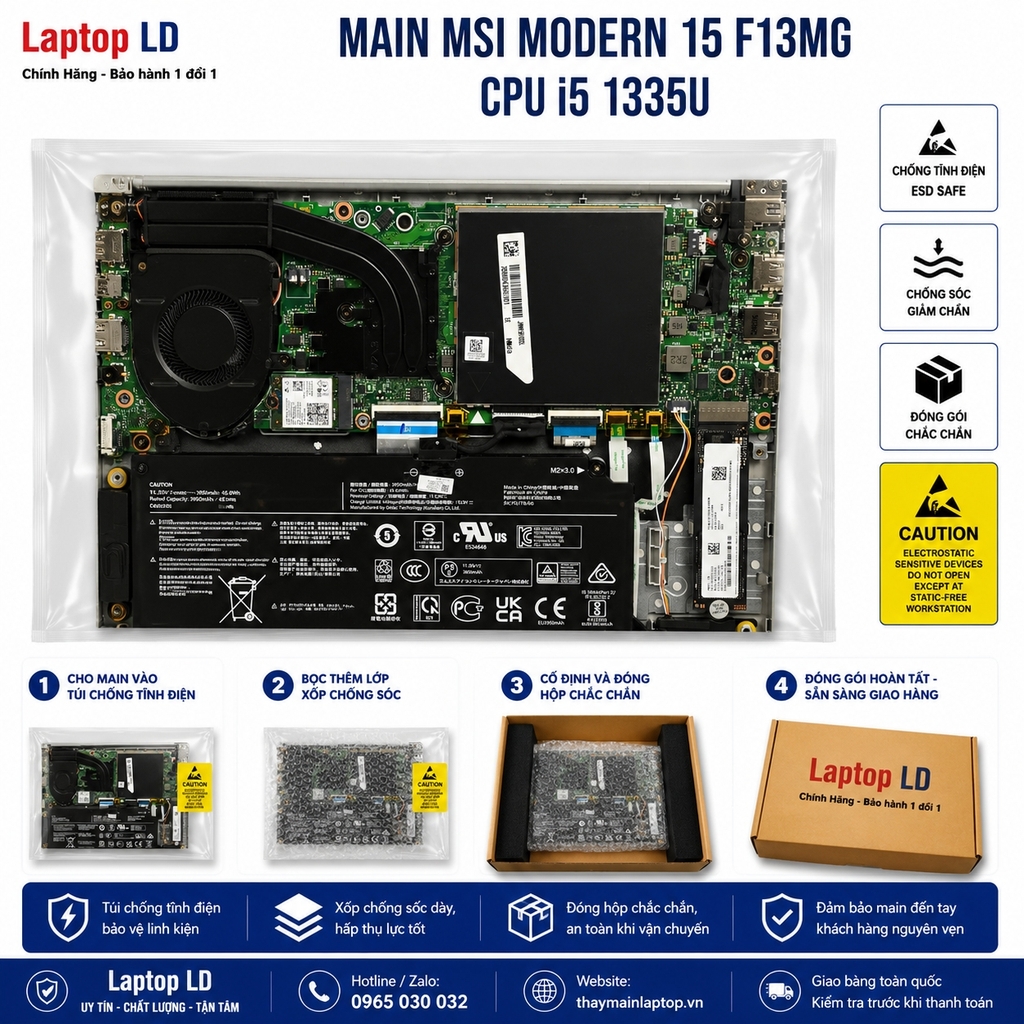Main MSI Modern 15 F13MG | CPU i5 1335U