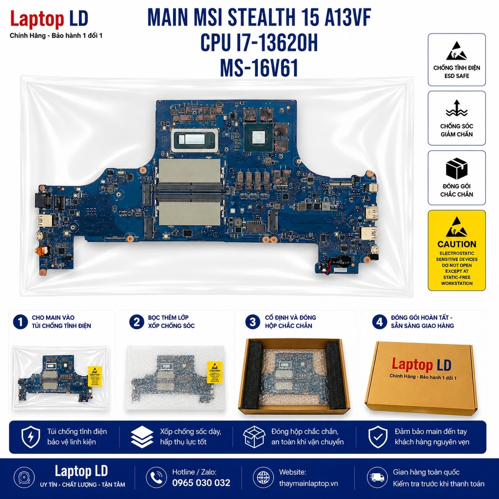 Main MSI Stealth 15 A13VF | CPU i7-13620H | MS-16V61