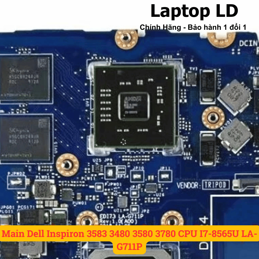 Main Dell Inspiron 3583 3480 3580 3780 CPU I7-8565U LA-G711P