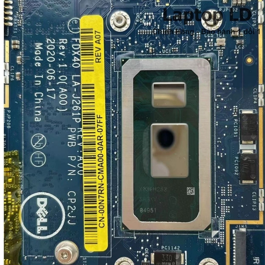 Main DELL Latitude 7310 / 7410 CPU I7-10610U LA-J261P Chính Hãng, BH 1 Đổi 1