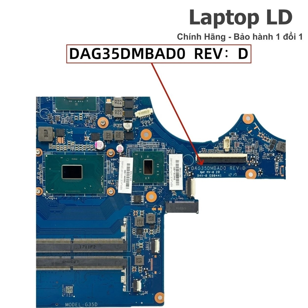 Main HP Pavilion 15-AX / 15-BC CPU i7-7700HQ GTX1050 DAG35DMBAD0 Chính Hãng, BH 1 Đổi 1