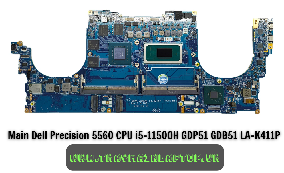 Main Dell Precision 5560 CPU i5-11500H GDP51 GDB51 LA-K411P