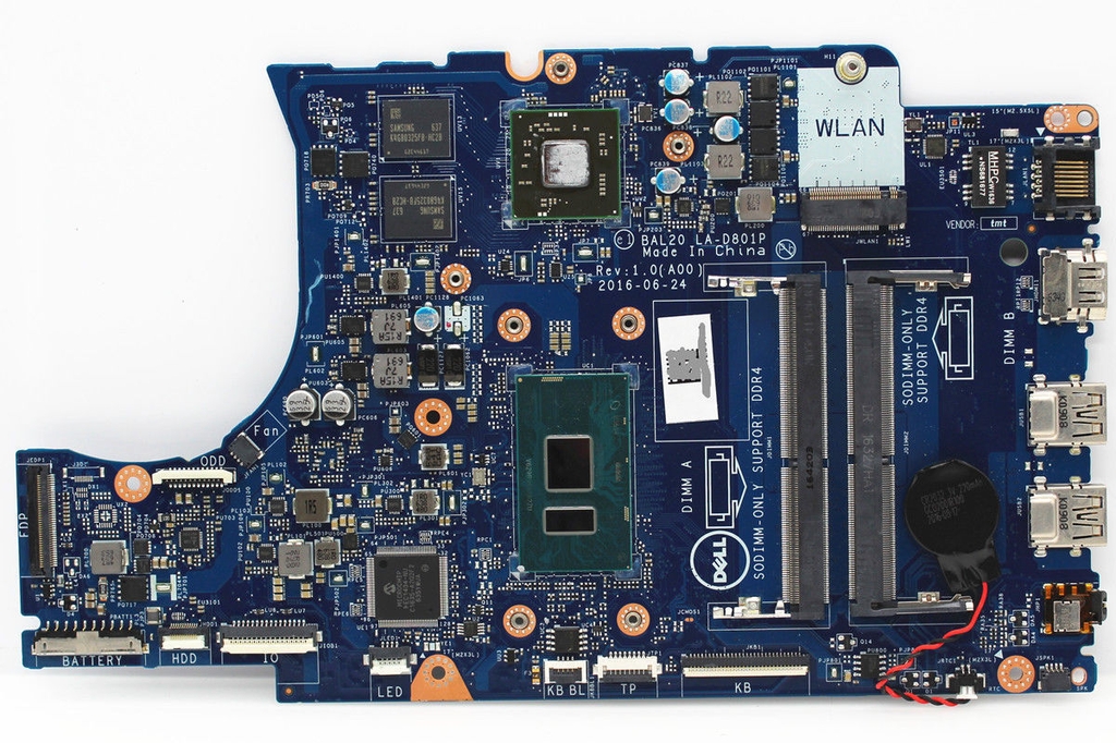 Main Dell Inspiron 15 5767 / 5567 CPU i5-7200U LA-D801P