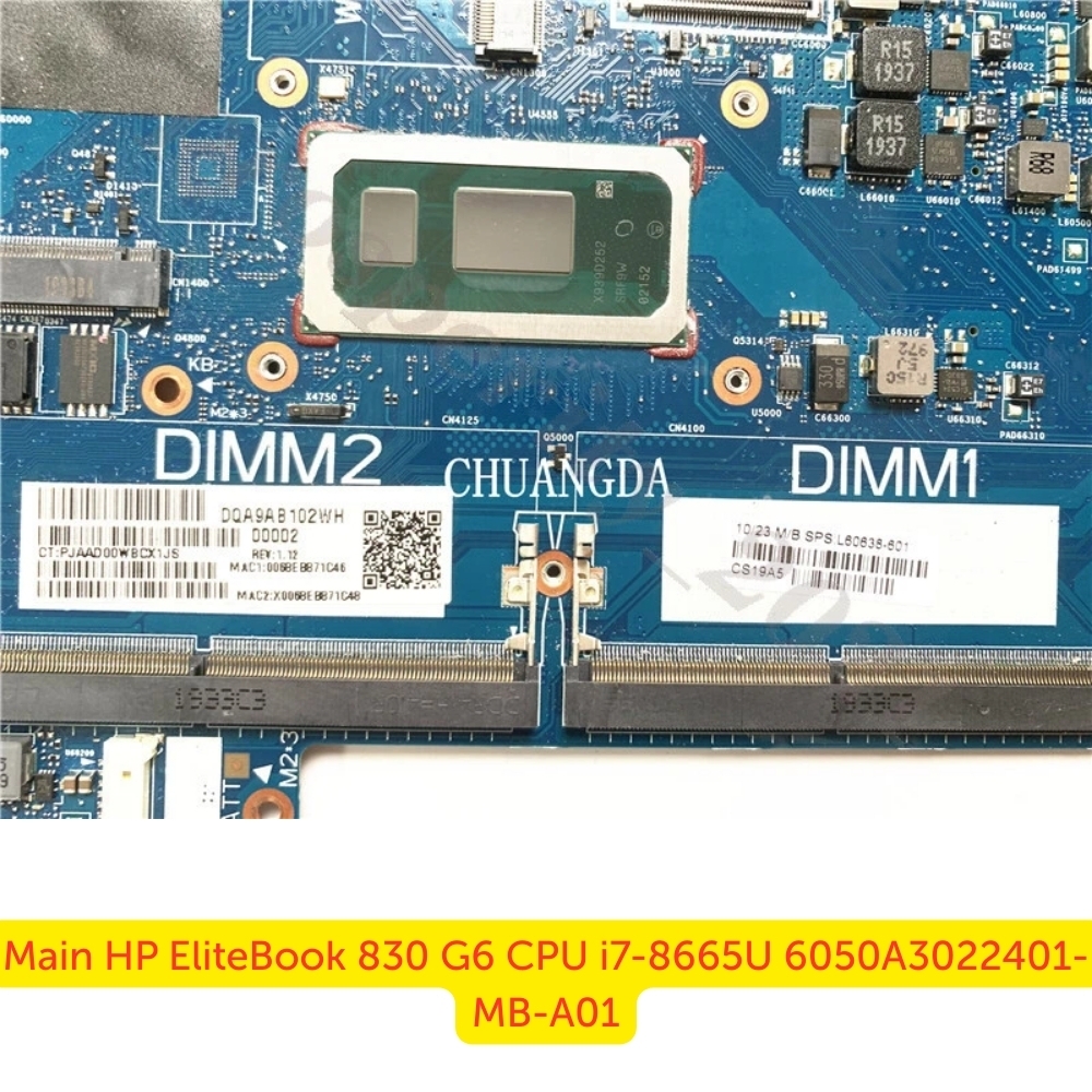 Thay Main Laptop HP EliteBook 830 G6 CPU i7-8665U 6050A3022401-MB-A01