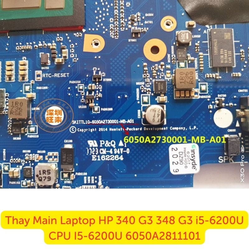Thay Main Laptop HP 340 G3 348 G3 i5-6200U 6050A2811101