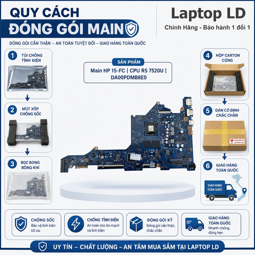 Main HP 15-FC | CPU R5 7520U | DA00PDMB8E0