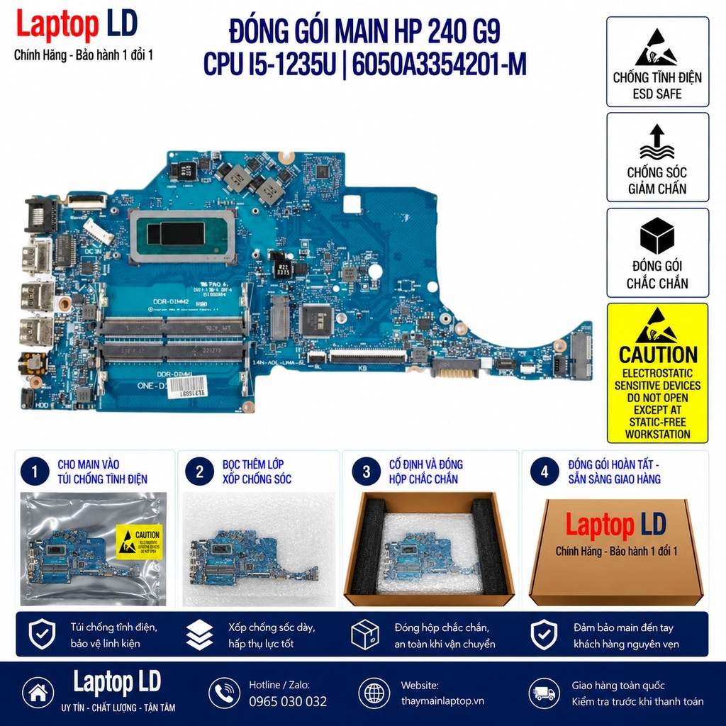 Main HP 240 G9 | CPU i5-1235U | 6050A3354201-M