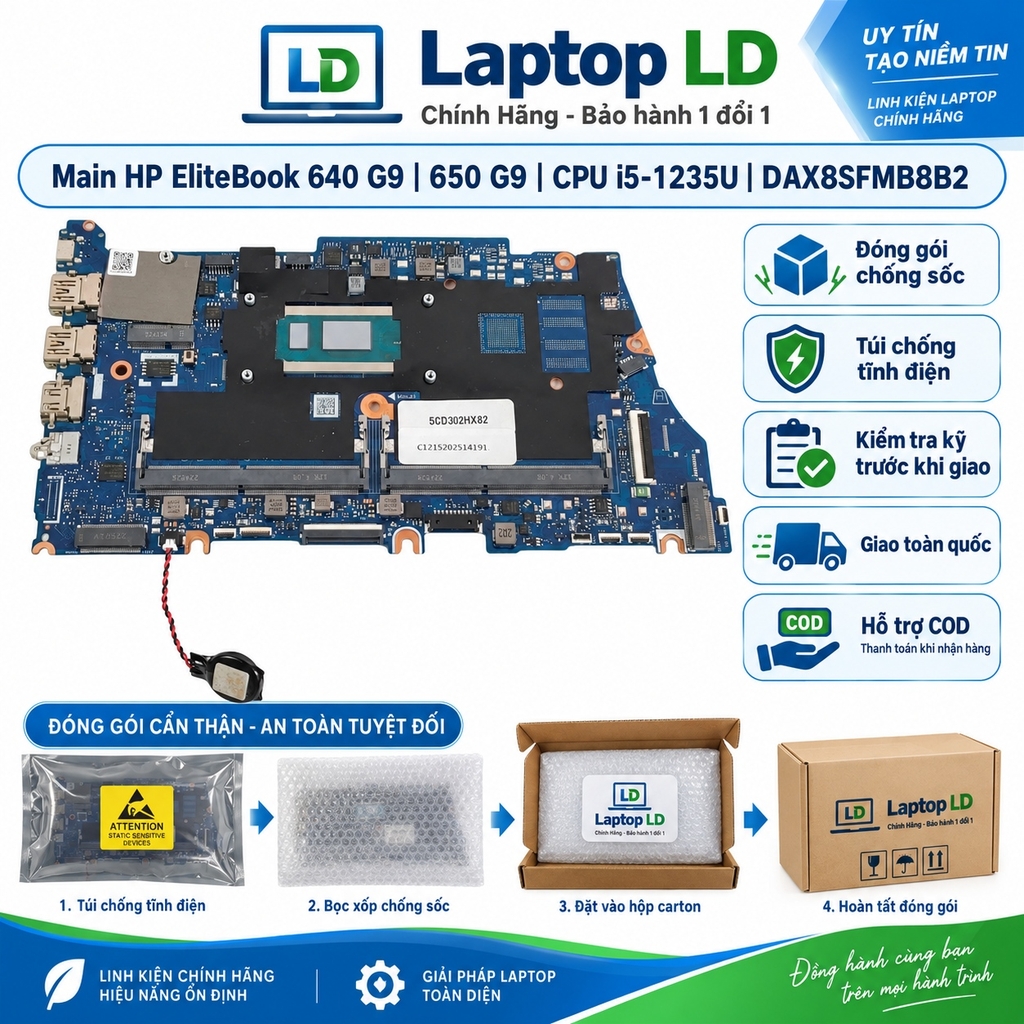 Main HP EliteBook 640 G9 |  650 G9 | CPU i5-1235U | DAX8SFMB8B2