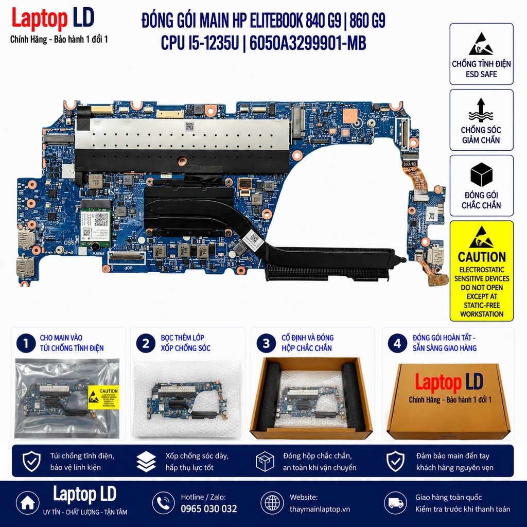 Main HP EliteBook 840 G9 | 860 G9 | CPU i5-1235U | 6050A3299901-MB