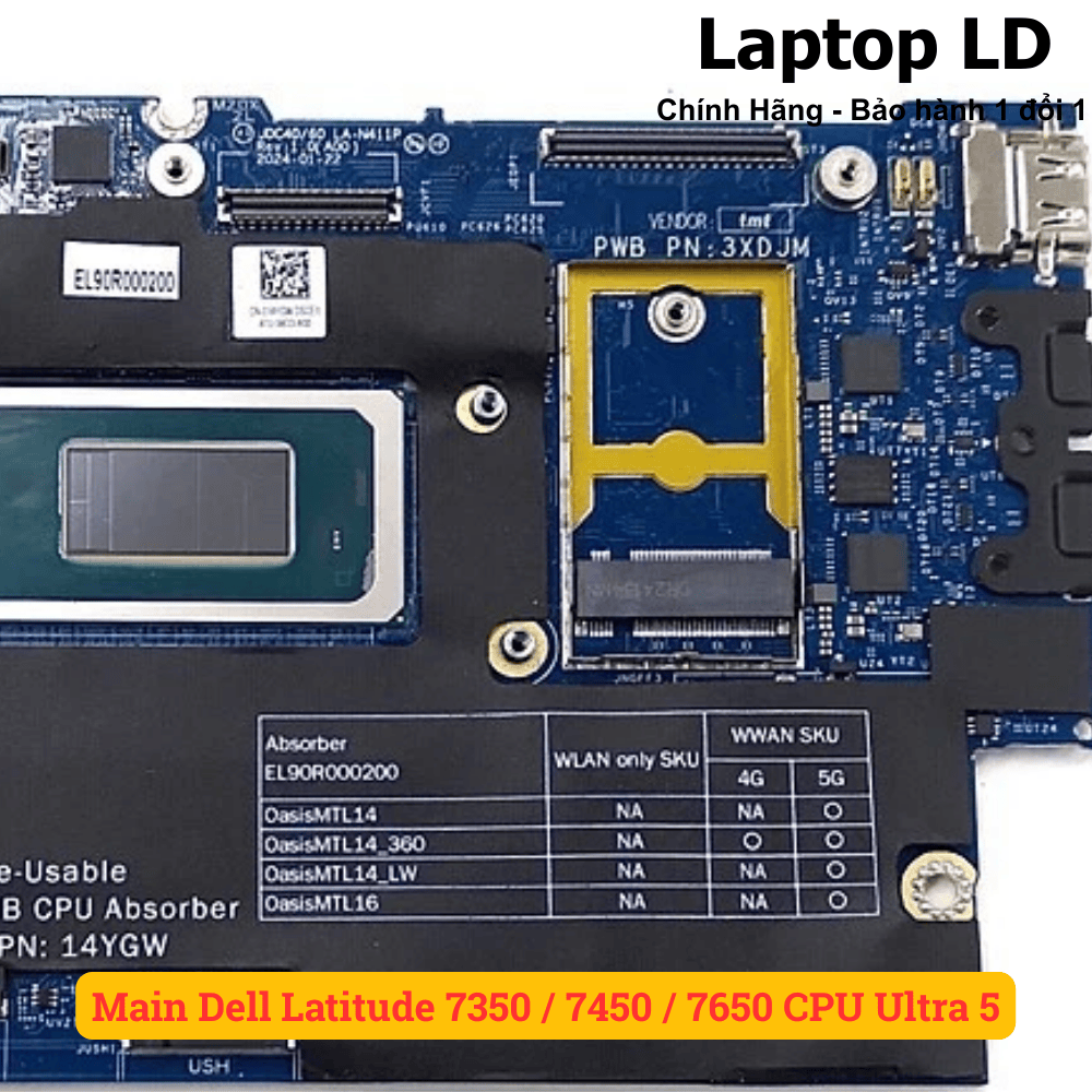 Main Dell Latitude 7350 / 7450 / 7650 CPU Ultra 5
