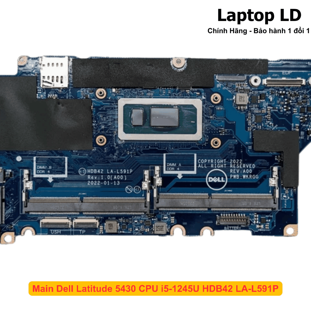Main Dell Latitude 5430 CPU i5-1245U HDB42 LA-L591P