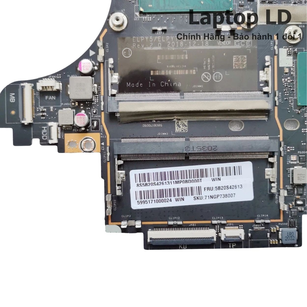 Main Lenovo Legion Y740-17IRHg / Y740-15ICH CPU I7 9750H 2060 LA-G132P