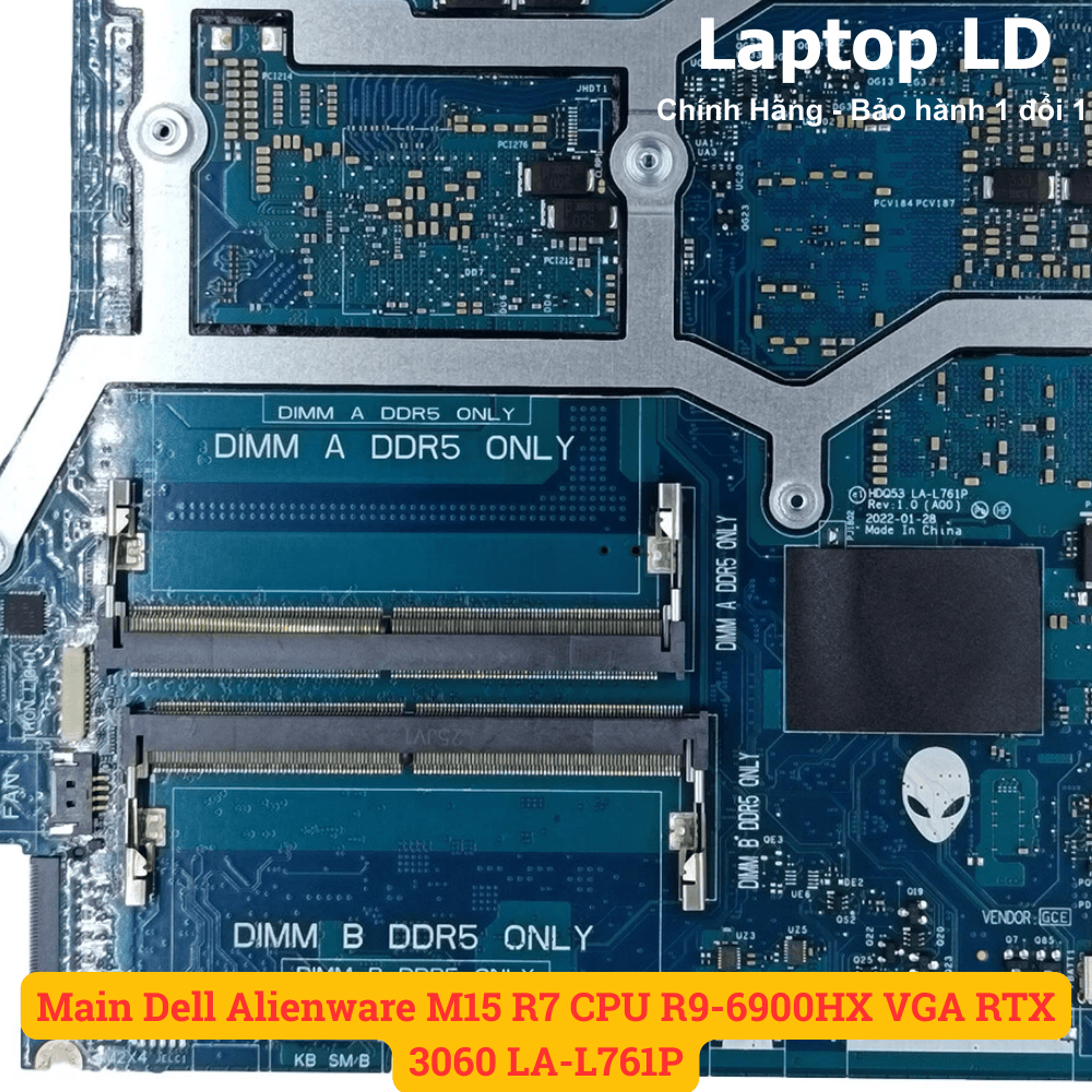 Main Dell Alienware M15 R7 CPU R9-6900HX VGA RTX 3060 LA-L761P