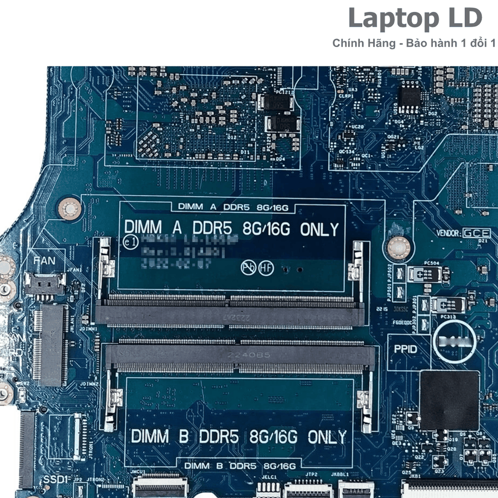 Main Dell Alienware M15 R7 LA-L651P CPU i7-12700H VGA RTX3070 Ti