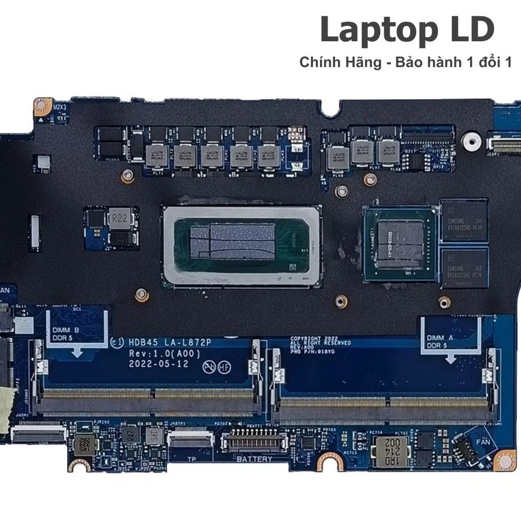 Main Dell Precision 3470 HDB45 CPU I7-1270P LA-L872P