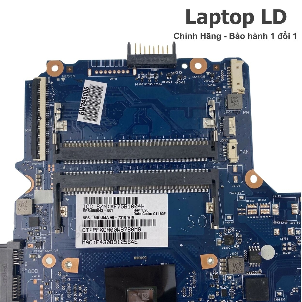 Main HP 245 G5 / 14-AN CPU A6-7310 6050A2822801-MB-AO2 Chính Hãng, BH 1 Đổi 1